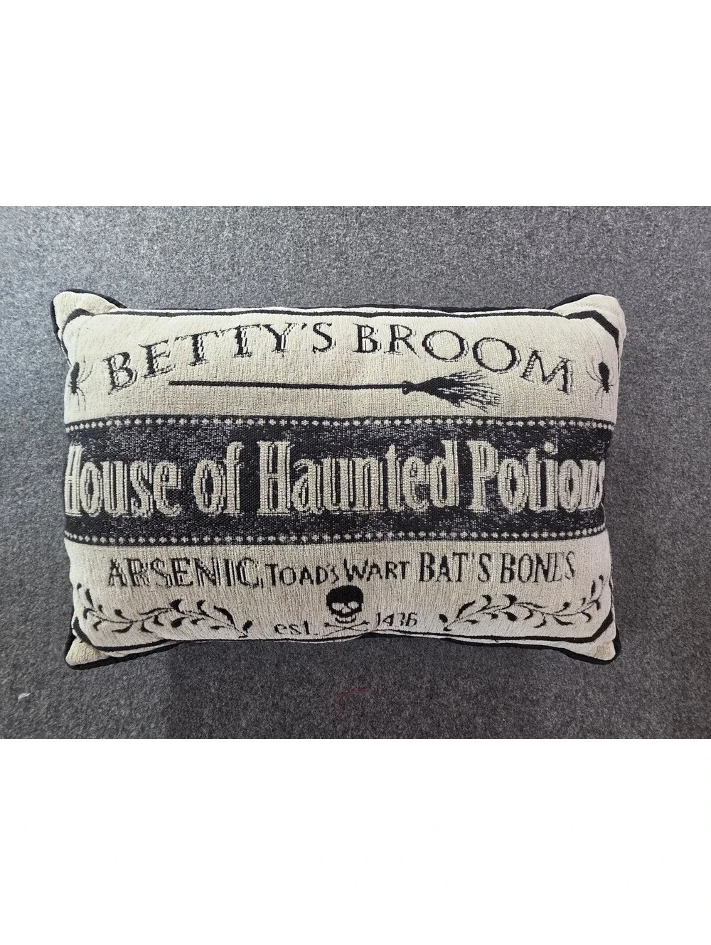 Halloween Decor Set with Betty's Broom House of Haunted Potions Pillow and Jacko